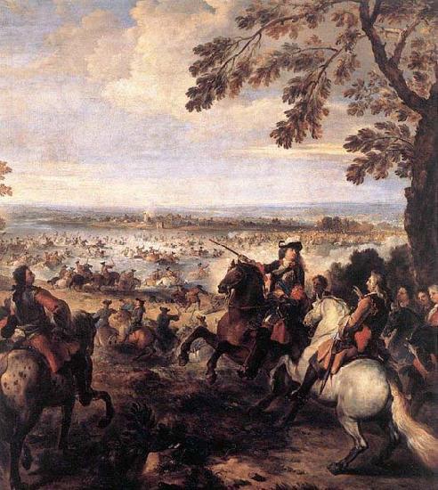 Parrocel, Joseph The Crossing of the Rhine by the Army of Louis XIV oil painting image